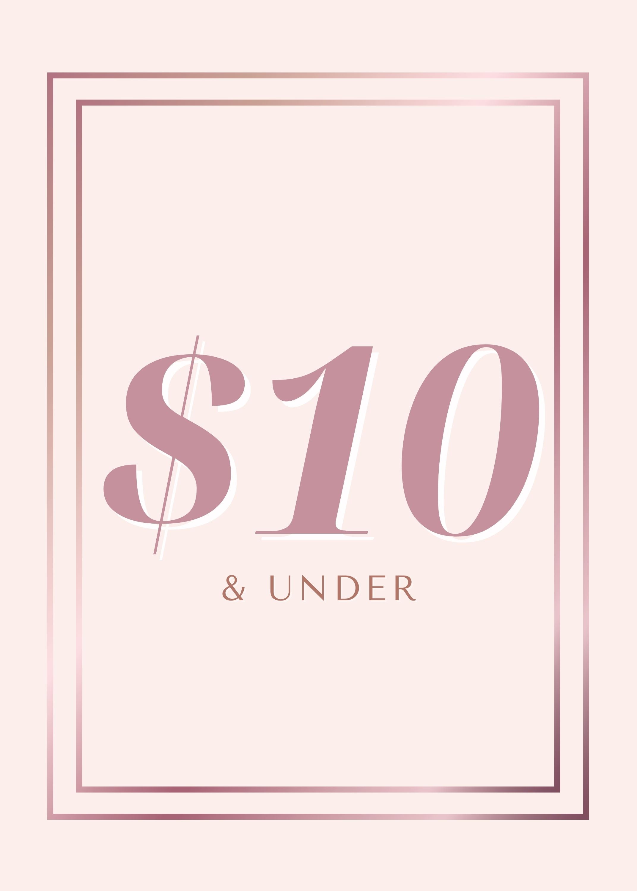 Under $10 – Le Pink Chateau